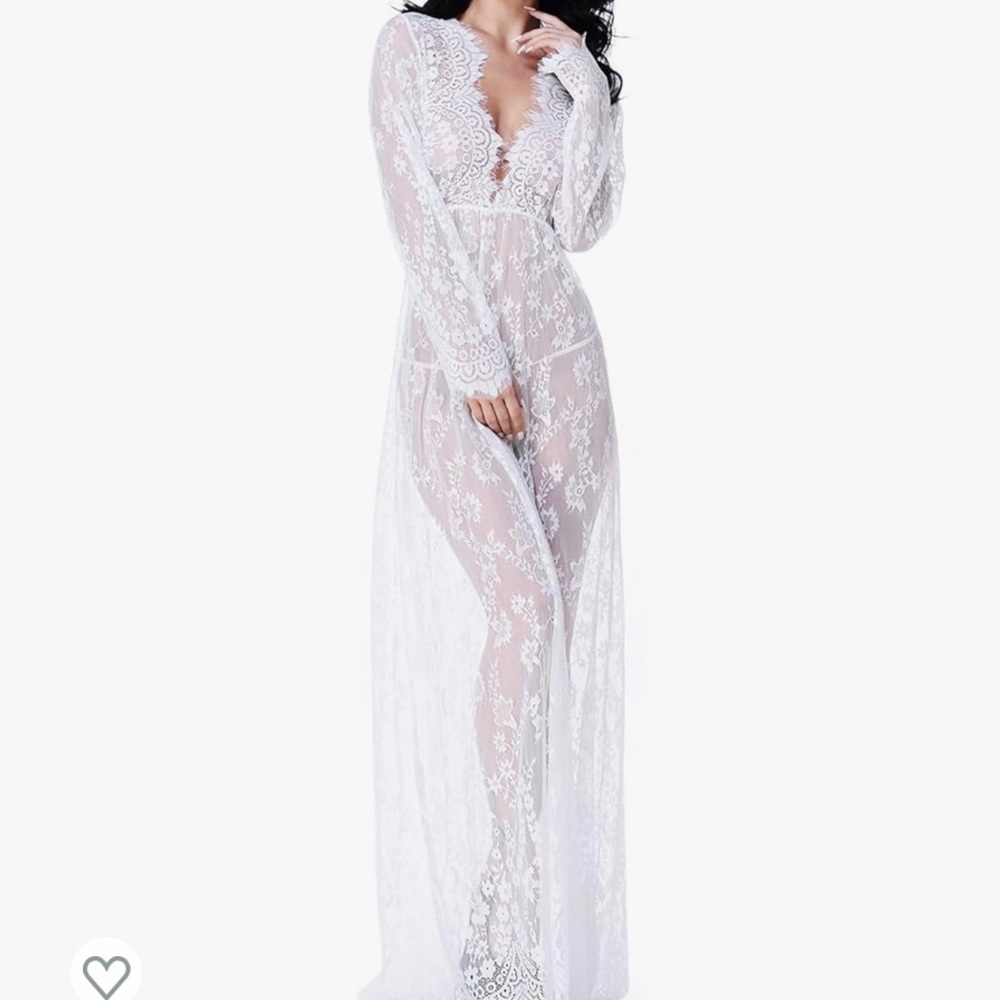 Sheer Lace Maxi Dress